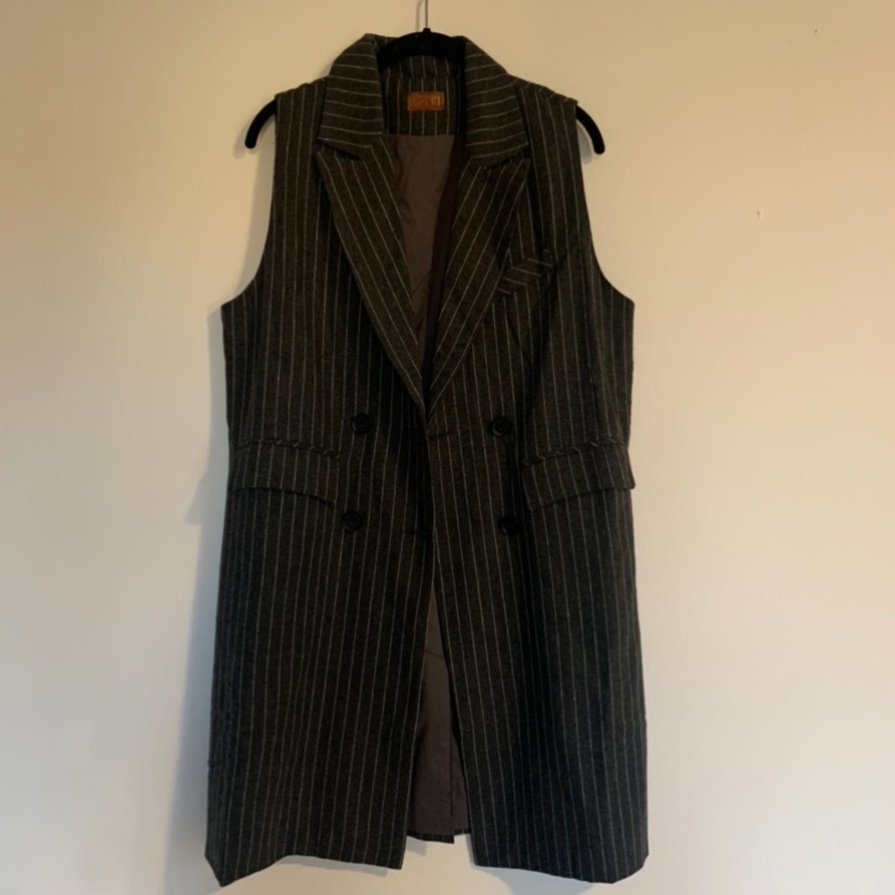 NWOT Oversized Pinstripe Vest